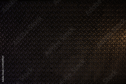 Wallpaper Mural Seamless Metal Floor Plate With Diamond Pattern.Black metal background or black steel surface Torontodigital.ca