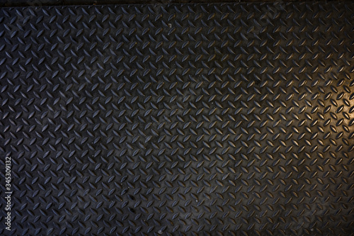 Wallpaper Mural Seamless Metal Floor Plate With Diamond Pattern.Black metal background or black steel surface Torontodigital.ca