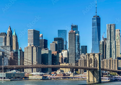 New York City skyline and city life