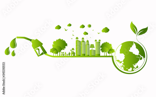 International Biodiesel Day.10 August.for Ecology and Environmental Help The World With Eco-Friendly Ideas,Vector Illustration