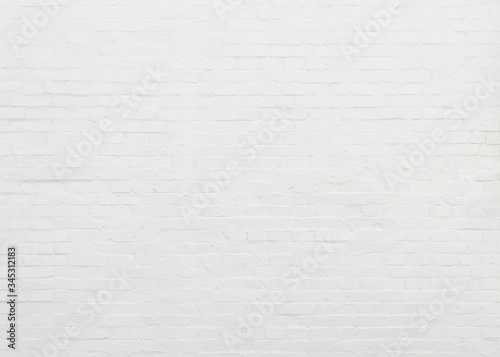 White painted brick wall texture, bright and clean background