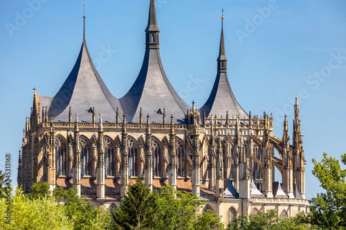 Kutna Hora. St Barbara Cathedral, Unesco site, Czech Republic photo