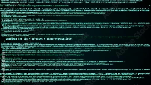 Hacker code running down a computer screen terminal