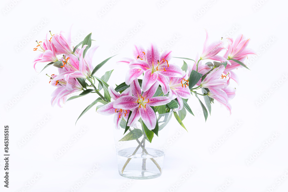 bouquet of Lily's in vase bouquet of Lily's in vase