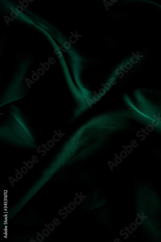green silk background fabric texture dark
