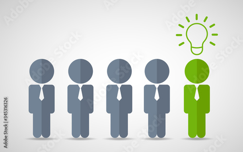Think differently standing out from the crowd  Being different, move for success in life