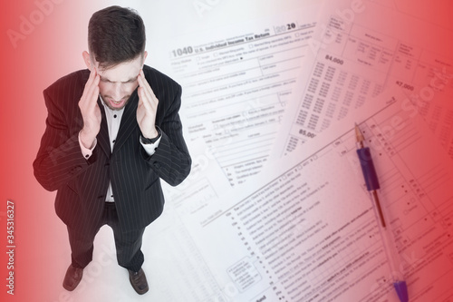 Stress due to taxes. Concep...