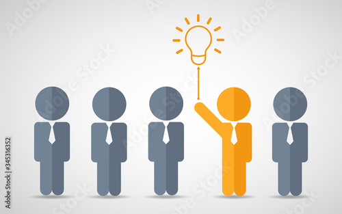 Think differently standing out from the crowd  Being different, move for success in life