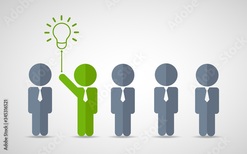 Think differently standing out from the crowd  Being different, move for success in life