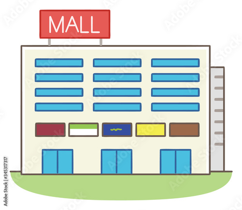 ショッピングモール イラスト かわいい マンガ 外観 建物