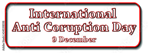 Design banner international anti-corruption day,  9 December,  poster anti corruption illustration for printing