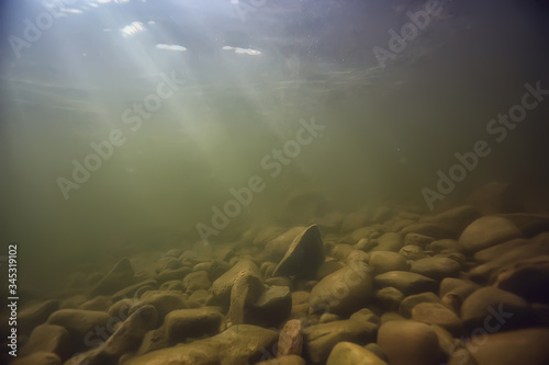 rays of light under water  abstract marine background nature landscape rays blurred