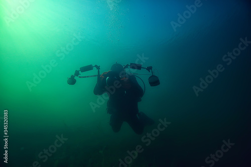 cave technical diving, sport, high risk of accidents, fear of caves