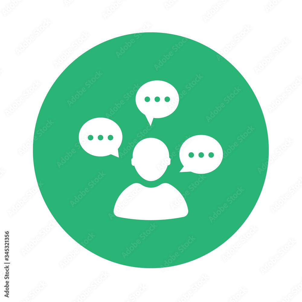 Thinking man silhouette with thought bubbles vector Thinking man silhouette with thought bubbles vector