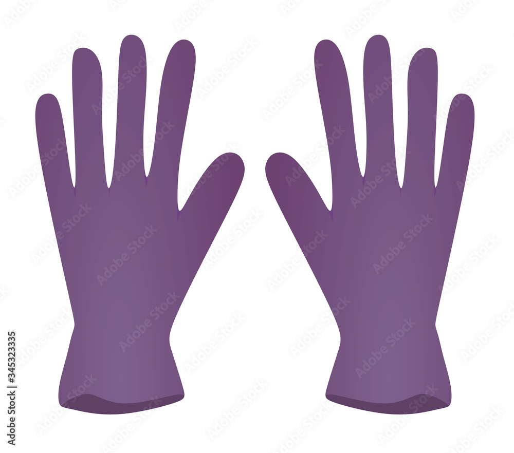 Obraz premium Hygienic latex gloves. vector illustration