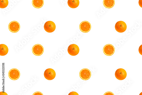oranges fruits seamless pattern