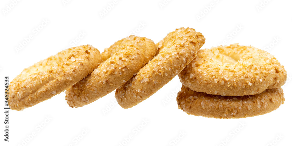stacked short homemade shortbread cookie on white background, isolated stacked short homemade shortbread cookie on white background, isolated