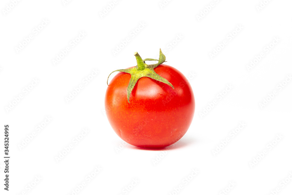 Red cherry tomato isolated on white Red cherry tomato isolated on white