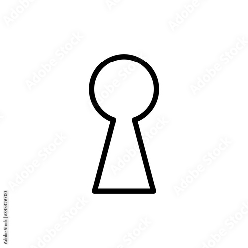 Keyhole icon vector illustration isolated on white background.