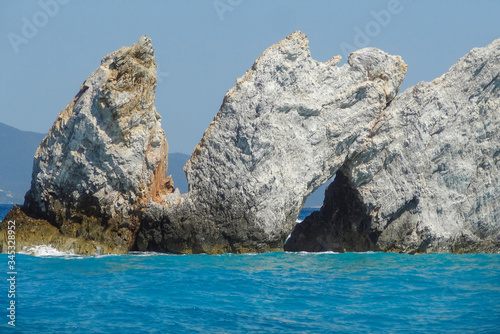 rock formation at lalaria beach photo