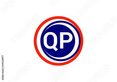 Initial Monogram Letter Q P Logo Design Vector Template. QP Letter Logo Design