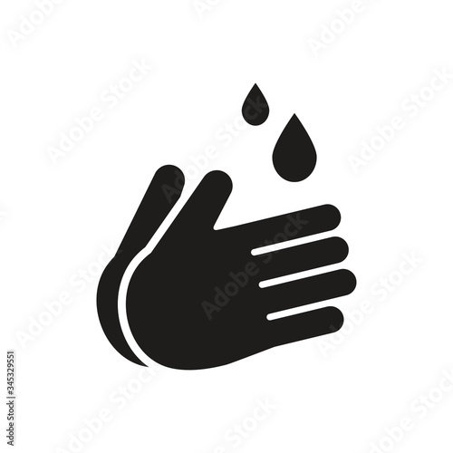 hand wash, clean hand icon vector design illustration
