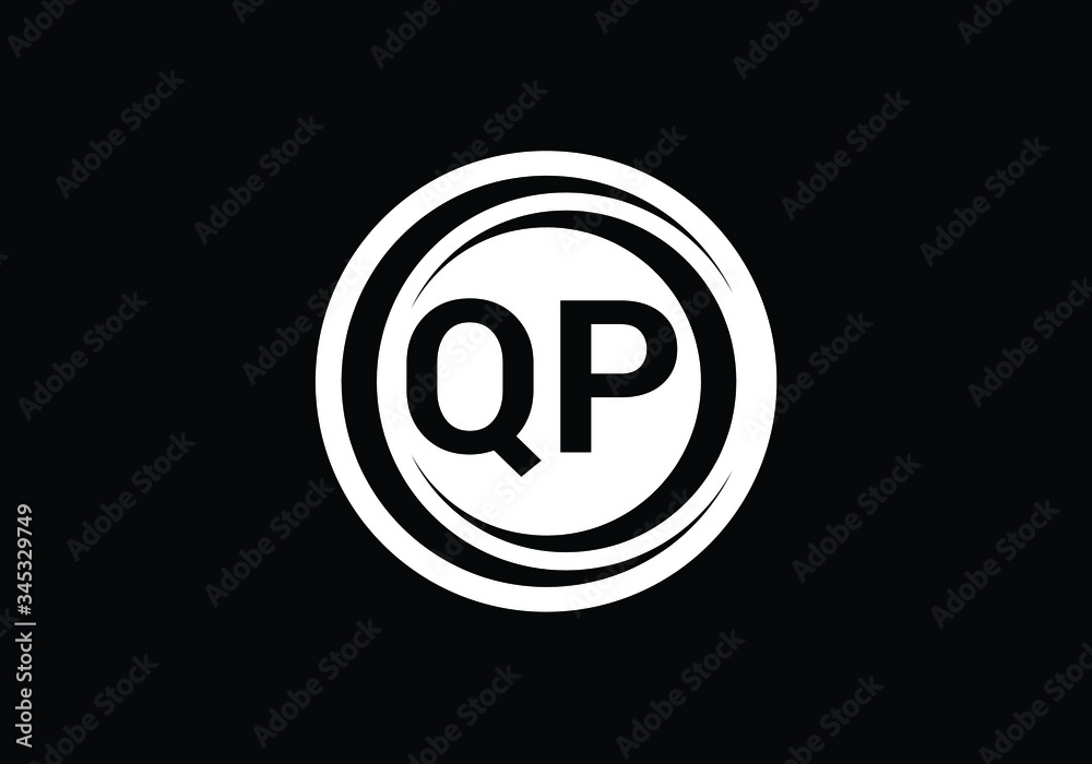 Initial Monogram Letter Q P Logo Design Vector Template. QP Letter Logo Design Initial Monogram Letter Q P Logo Design Vector Template. QP Letter Logo Design