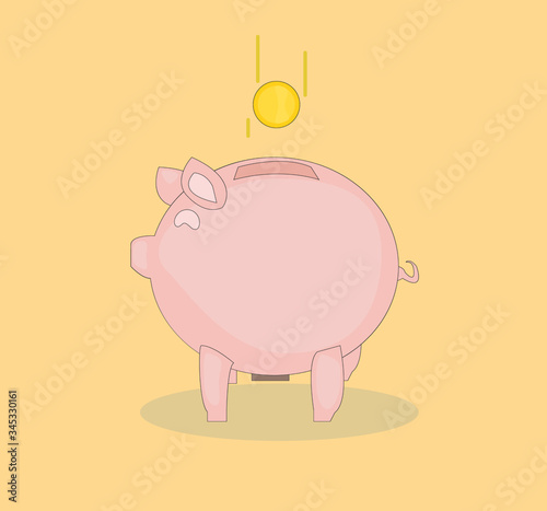 deposit illustration. investing money. piggy bank