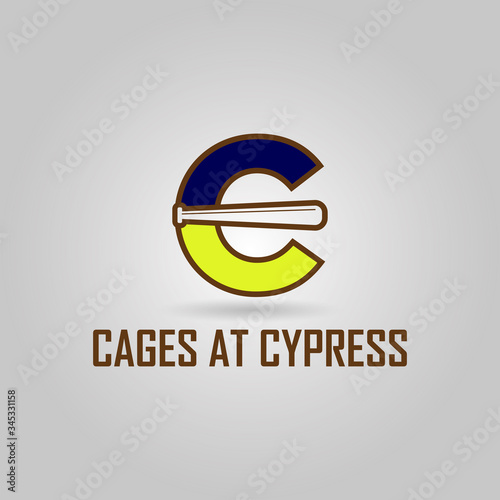 Baseball letter C logo design inspiration