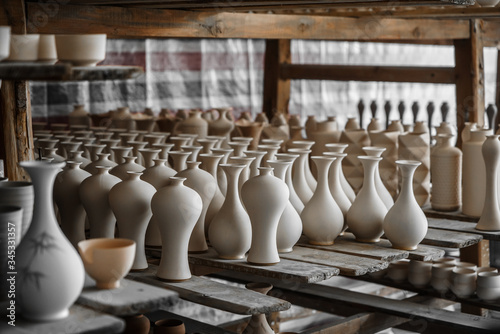 Porcelain vases. Jingdezhen porcelain.