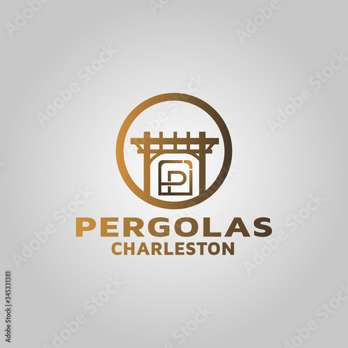 Foto Luxury pergola logo design inspiration