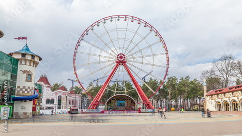 Gorky Central Park of Culture and Leisure in Kharkov timelapse hyperlapse, Ukraine