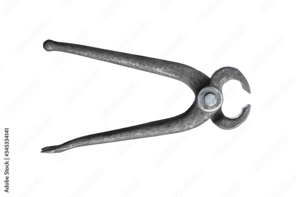 old nippers on a white background