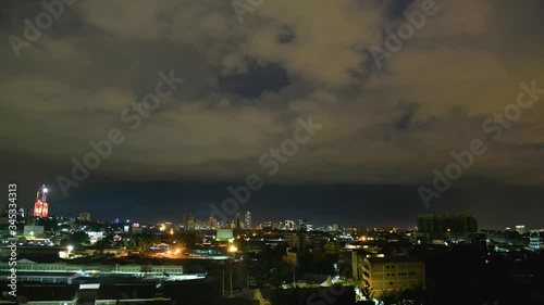 time lapse clouds over the city