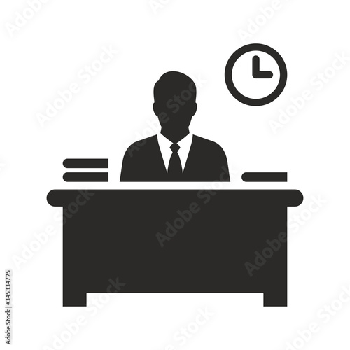 Office worker icon. Vector icon isolated on white background.