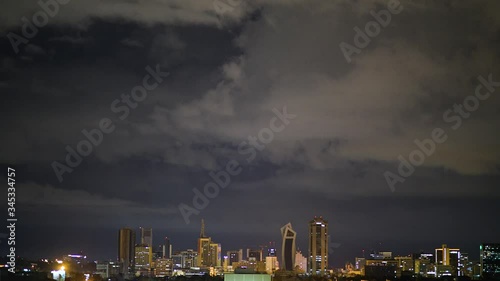 storm clouds over city