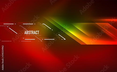Dynamic neon shiny abstract background. Trendy abstract layout template for business or technology presentation, internet poster or web brochure cover, wallpaper