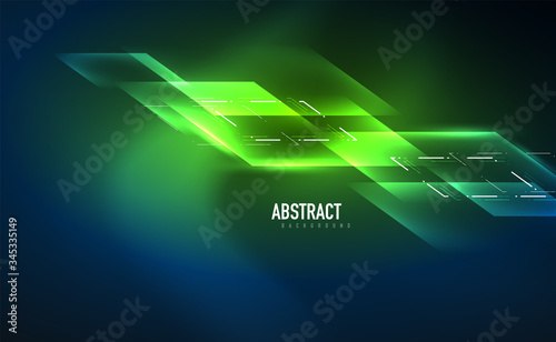 Dynamic neon shiny abstract background. Trendy abstract layout template for business or technology presentation, internet poster or web brochure cover, wallpaper