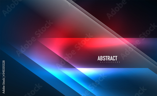 Dynamic neon shiny abstract background. Trendy abstract layout template for business or technology presentation, internet poster or web brochure cover, wallpaper
