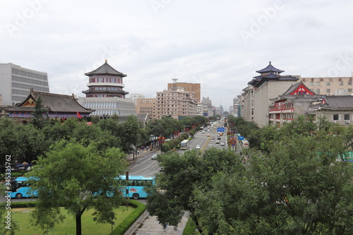 Avenue à Xi'an, Chine