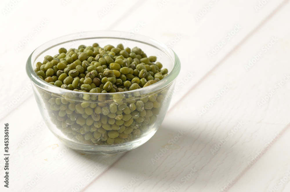 Mung bean in the glass bowl Mung bean in the glass bowl