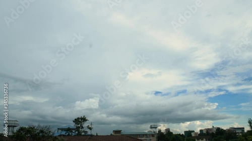 time lapse clouds over the city