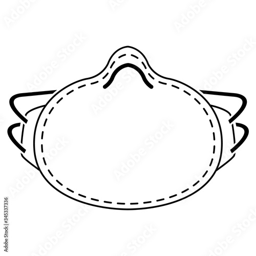 Safety breathing masks Corona Virus. Industrial safety n95 mask, dust protection respirator and breathing medical respiratory mask