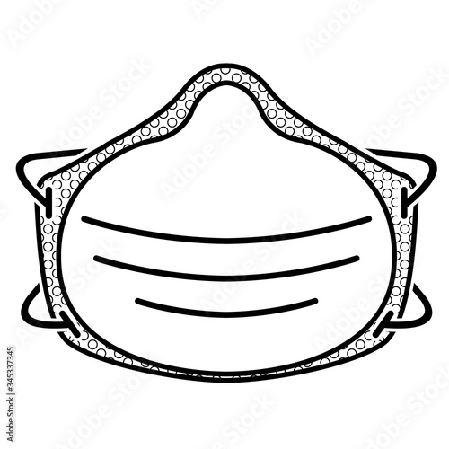 Safety breathing masks Corona Virus. Industrial safety n95 mask, dust protection respirator and breathing medical respiratory mask