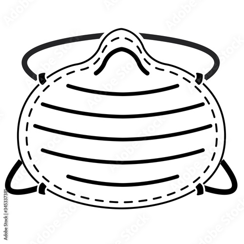 Safety breathing masks Corona Virus. Industrial safety n95 mask, dust protection respirator and breathing medical respiratory mask
