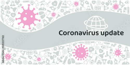 Coronavirus and medical icon design for web template, brochure, book cover, report