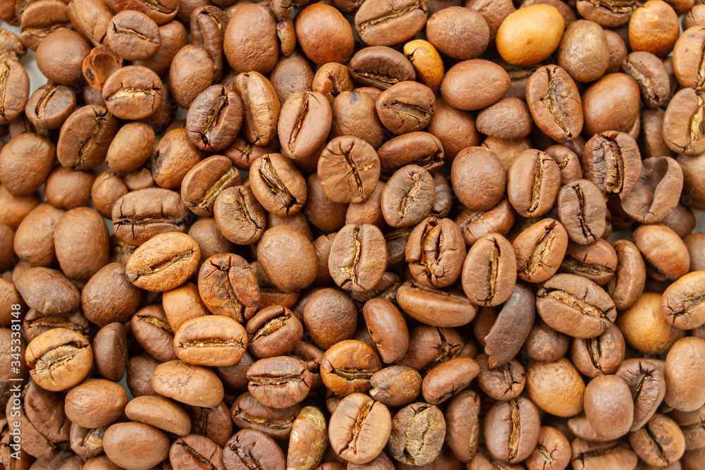 Background of roasted coffee beans