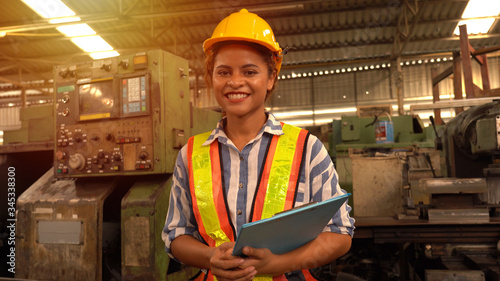 Portrait of an industrial woman engineer posing