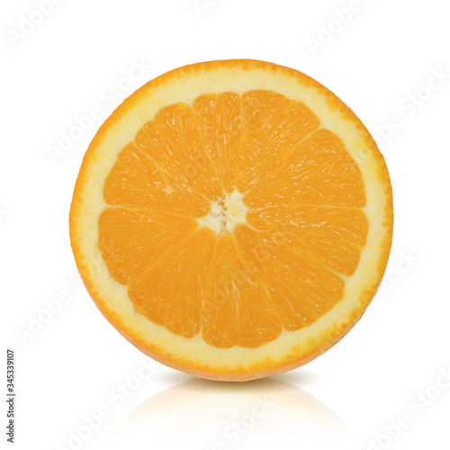 Orange fruit isolated on white background. With clipping path. 