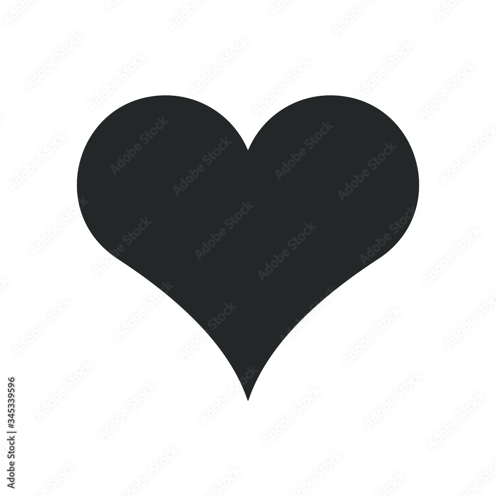 Heart shape vector icon. Love symbol. Like sign. Romantic valentine logo. Health or medical cardio label. Marriage and wedding tag. Isolated on white background. Heart shape vector icon. Love symbol. Like sign. Romantic valentine logo. Health or medical cardio label. Marriage and wedding tag. Isolated on white background.